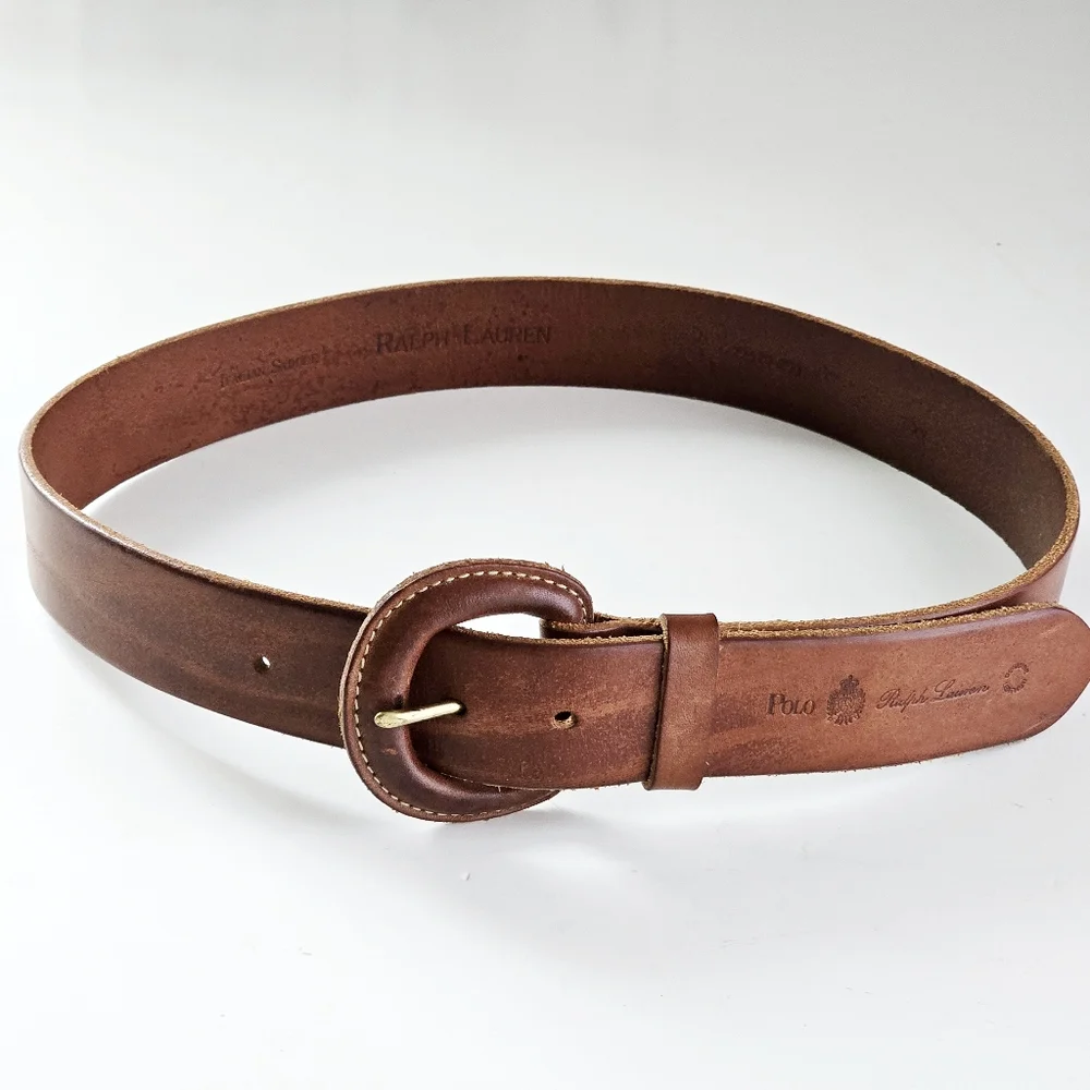 Polo Ralph Lauren Italian Saddle Genuine Leather Brown Belt Men’s Medium 75/30
